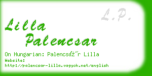 lilla palencsar business card